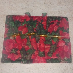 Poinsettia Christmas Napkins & Placemats Set Of 4 Holiday Dining Table Decor (B) - Picture 1 of 12