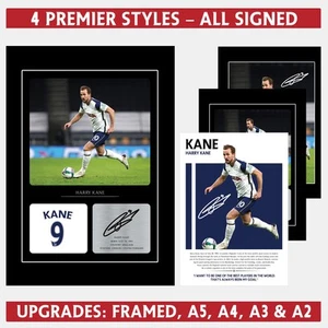 Harry Kane Signed Print Photo Poster Autographed Football Gifts Wall Art Framed - Picture 1 of 10