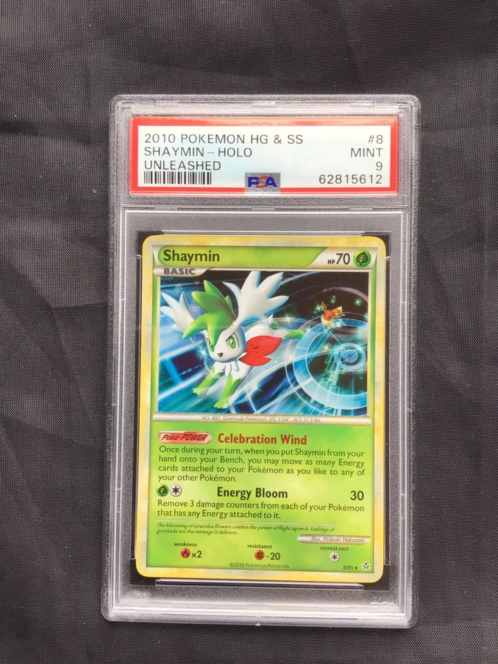 Pokemon Cards: Unleashed Rare Holo: Shaymin 8/95 PSA 9 - Image 1 of 4