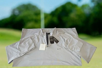 NUEVO JERSEY HOMBRE GREG NORMAN TASSO ELBA PLAY DRY L/S 1/4 CREMALLERA, PLATEADO, Talla XL Foto 1 de 4