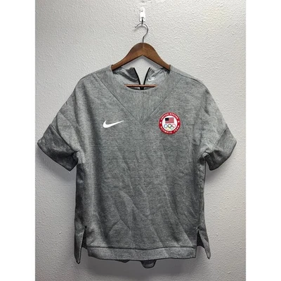 Nike Womens Tech Fleece Olympic Crew Team Sweatshirt Top 807000-063 NWT - Image 1 of 4