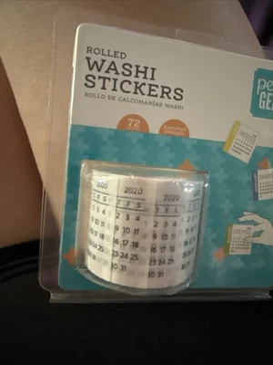 Washi Stickers Calender 72 Count Rolled Assorted Scrapbooking NEW*FREE SHIP - Image 1 of 4