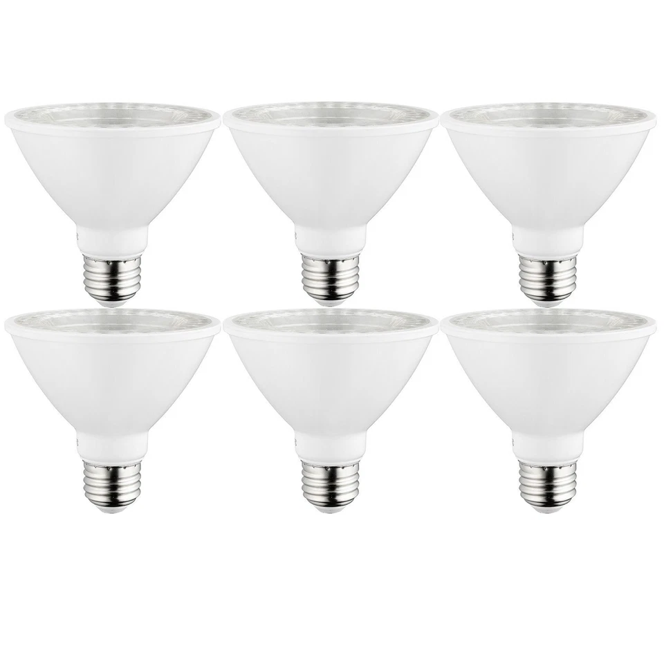 6 Pack Sunlite LED PAR30 Reflector HE 10.5W (60W Equal) Bulb E26 Base Cool White - Image 1 of 2