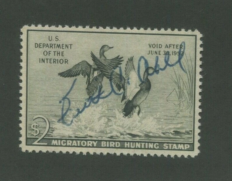 1951 US Federal Hunting Permit Duck Stamp #RW51 Used VF Pen Cancel - Image 1 of 1