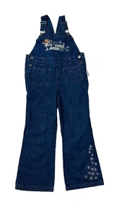 Vintage 2004 Sesame Street Girl Denim Overalls Zoe World Champ Size 5T - Picture 1 of 8
