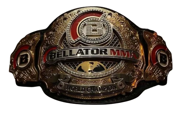 Cinturón de cuero Bellator MMA Campeonato Mundial Peso Pesado 4 MM placas réplica Foto 1 de 2