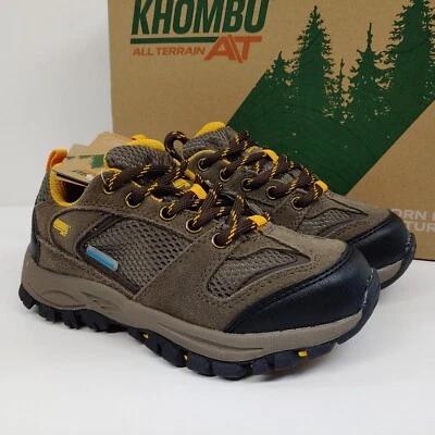 Zapatos de senderismo al aire libre Khombu Solitude pequeños para niños talla 12 amarillo elástico todo terreno Foto 1 de 4