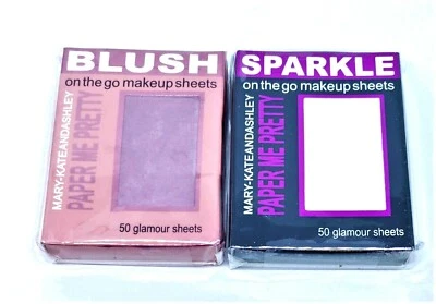 Lote de 2 hojas de maquillaje Mary-Kate y Ashley On the Go rubor y brillo 50 cada una Foto 1 de 3