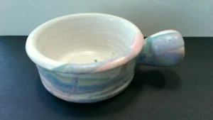 Darcy Pottery Hand thrown stoneware pottery chili/soup bowl handled Multi-Color - Picture 1 of 4