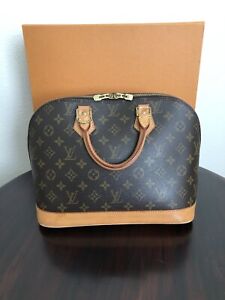 Louis Vuitton Alma Bag PM Brown Canvas/Leather