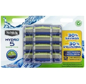 Schick Hydro5 Sensitive Razor Blade Cartridge Refills - 12 Count (Unboxed) - Picture 1 of 1