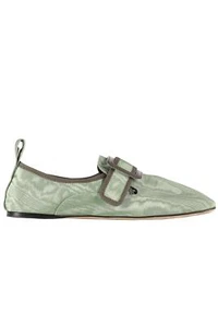LOEWE GREEN GROSGRAIN LOAFERS EU 39 UK 6 US 9 - Picture 1 of 5