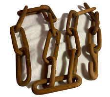 Vintage Carved Wooden Chain Whimsy Folk Art sailor prison tramp