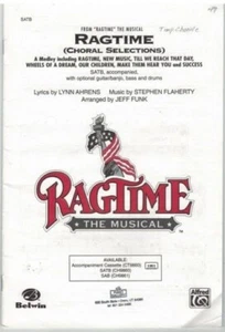 Ragtime Medley From Ragtime The Musical Ahrens & Flaherty 1995 Sheet Music Book - Picture 1 of 2