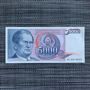 Billete TITO Estadista Yugoslavia 5000 Dinara, moneda papel moneda - Imagen 1 de 5