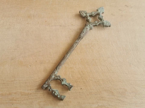 Old Door Key, Vintage Forged Key, Ottoman Rustic Key, Skeleton Key, 6x24cm Cover