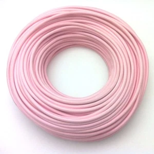 100m Design Textilkabel 2-adrig 2x0,75 Pastell Rosa Hellrosa Top EU Qualität  - Bild 1 von 2
