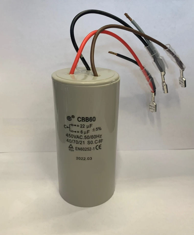 Condensatore per Montacarichi/Tiratutto/Elettrocariola 6+22 mf 450V - Immagine 1 di 1