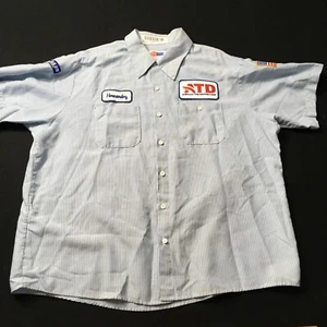 team wear Mens Size 2XL Industrial Stripe Work mechanic usa flag michelin - Picture 1 of 10