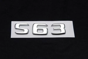 Trunk Rear Emblem Badge Chrome Letters S 63 fits Mercedes W220 W221 S-CLASS S63 - Picture 1 of 1