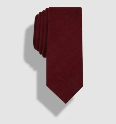 Corbata de cuello de seda ajustada roja para hombre Penguin original de $55 talla 60 x 2,25 Foto 1 de 4