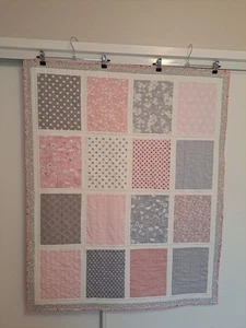 Handmade Patchwork Baby Quilt/Playmat-Made By Me-One Only-90cm X 110cm - Picture 1 of 7
