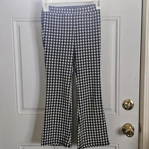 Girl's Size 7 Black & White Bell Bottom Flared Dress Pants - Picture 1 of 4