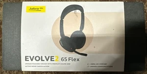 Jabra Evolve2 65 Flex Wireless Stereo Headset Bluetooth, Noise-Cancelling - Picture 1 of 1
