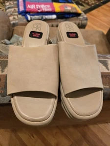 No Boundaries NO BO Women's Nude Platform Slide-On Mules Size 11W - Picture 1 of 5