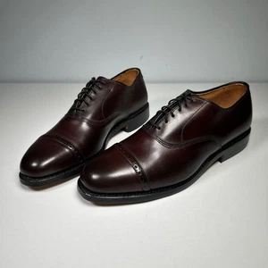 Allen Edmonds Byron Cap Toe Oxford Burgundy Leather Dress Shoes Men’s 7.5 D USA - Picture 1 of 12