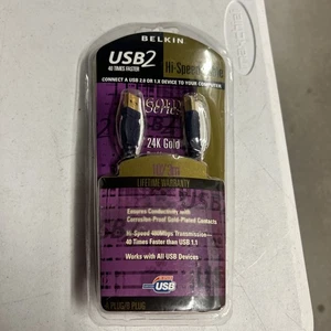Belkin Usb Gold Serie A Spina/B Plub Oro 24k Cavo Dispositivo 10’ - Foto 1 di 2