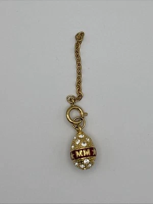Joan Rivers Faberge Egg Gold Tone MM Rhinestones Charm Pendant w/Extender - Image 1 of 4