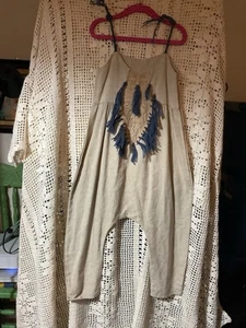 Boutique Boho Hippie Loose Overall Girls Size 4-6 - Picture 1 of 4