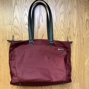 Briggs & Riley Tote Bag Travelware Sympatico Maroon S145-2 Carry On Or Weekender - Picture 1 of 10