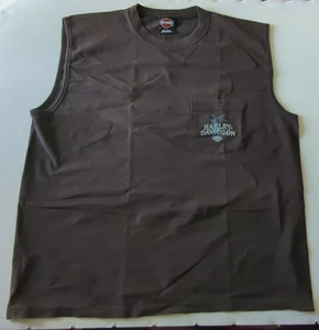 Vintage Harley Davidson Sleeveless Black Motorcycles T Shirt Men Sz XL Nevada - Picture 1 of 11