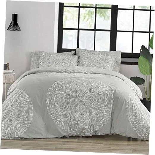 Marimekko Fokus Comforter Set Queen Grey