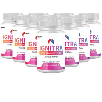 Ignitra - Keto y Soporte de Peso - 10 Botellas - 600 Cápsulas Foto 1 de 4
