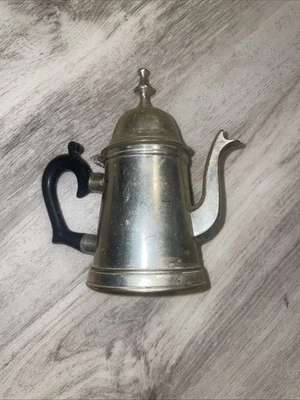 复古印度茶壶带铰链盖 5 1/2 — 第 1/4 张图片