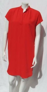 NEW LRL RALPH LAUREN Women’s Red Pullover Crepe Shift Dress sz US S 4  Pockets! - Picture 1 of 6