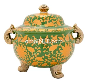 SOPERA VERDE PARA INLE 3 PATATAS 3 PATAS VERDE TUREEN ERINLE OSHUN OLOLODI 43648 - Imagen 1 de 4