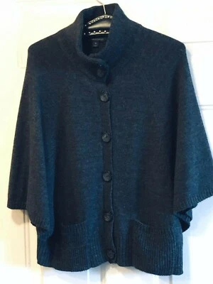 Cárdigan CLASSIQUES ENTIER Talla M Bolsillos con Botones Manga 3/4 Lana/Alpaca Gris Oscuro Foto 1 de 4