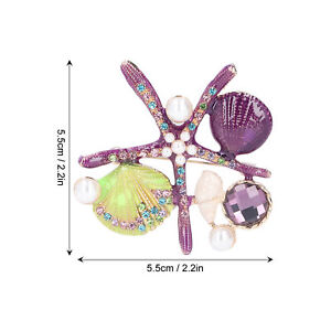 (Purple)Brooch 4 Simple Operation Beautiful Appearance Brooch Pin For Shopping