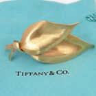 Nyjewel Tiffany & Co 14K Gold Deutschland Doppelblatt Pin Brosche #32 52x30mm