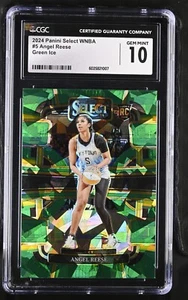 2024 Panini Select Wnba #5 Angel Reese Green Ice CGC 10 - Picture 1 of 3