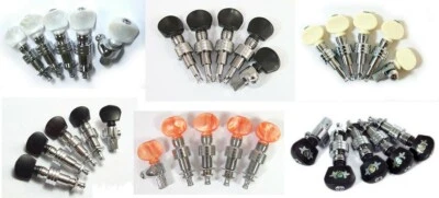 5 string banjo machine heads, Chrome plated,various buttons 328C - Image 1 of 4