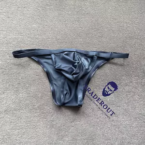 N2N Bodywear Men navy blue Matte Satin sexy ass brazilian swim bikini size M L - Picture 1 of 6