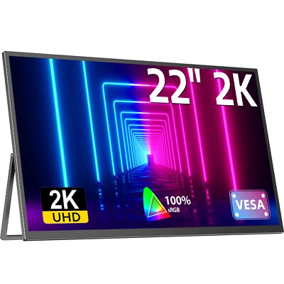 UPERFECT 22" Portable Monitor 2K Gaming Monitor for PS5 Xbox  2560x1440 FreeSync - Image 1 of 4