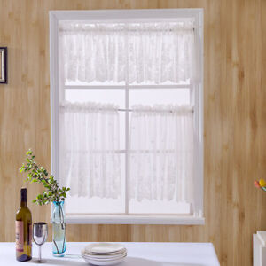 Lace Curtain Bedroom Kitchen Short Door Window Valance Drapes Home Decoration