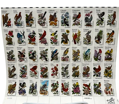 Commemorative Stamps 50 State Bird Two Sheets of 20 cent of US Discover - Image 1 of 4