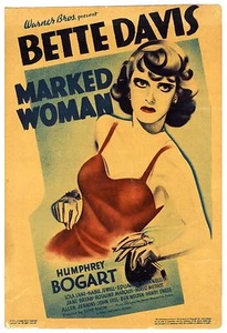 MARKED WOMAN (1937) Mini/midget window card Bette Davis in Orry-Kelly gown NF - Picture 1 of 1